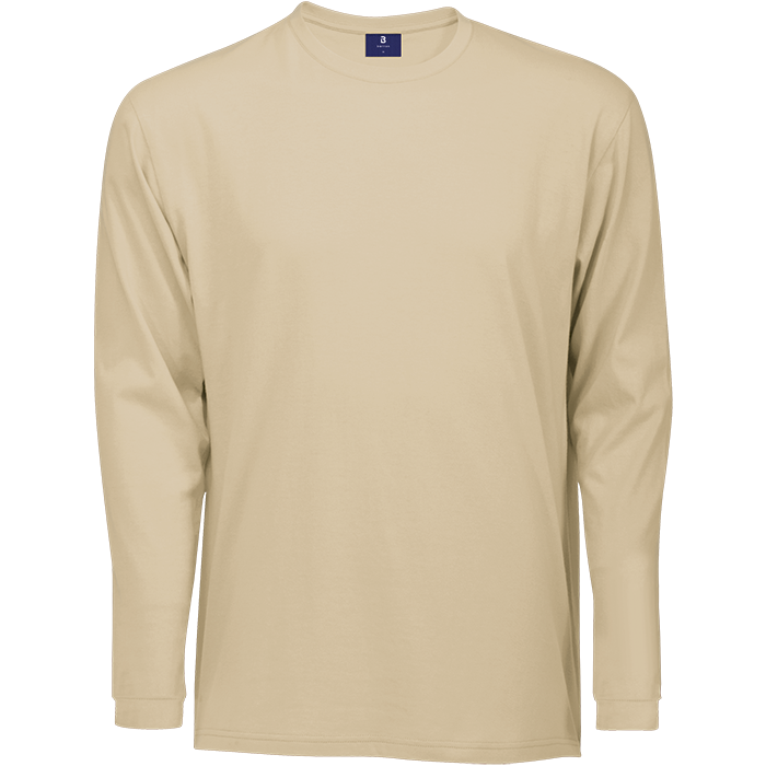 170g Long Sleeve T-Shirt 100% Cotton - Stone