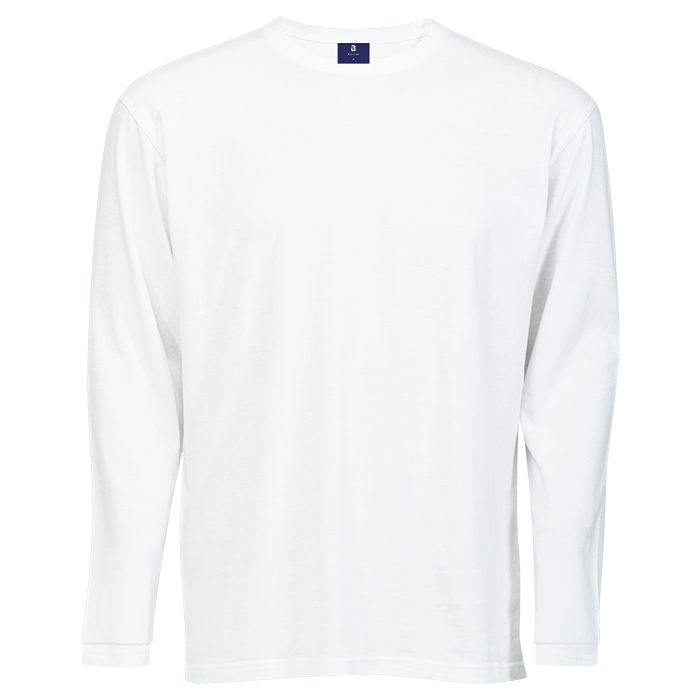 170g Long Sleeve T-Shirt 100% Cotton - White