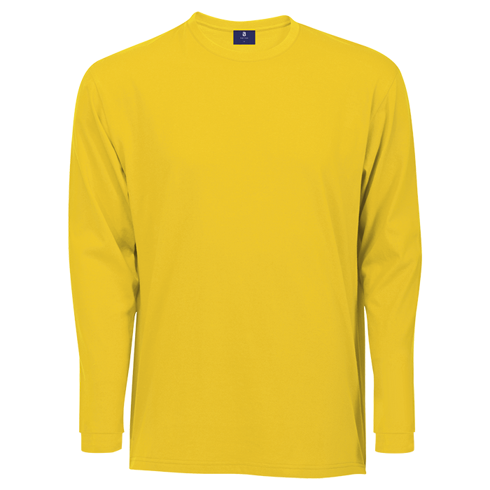 170g Long Sleeve T-Shirt 100% Cotton - Yellow