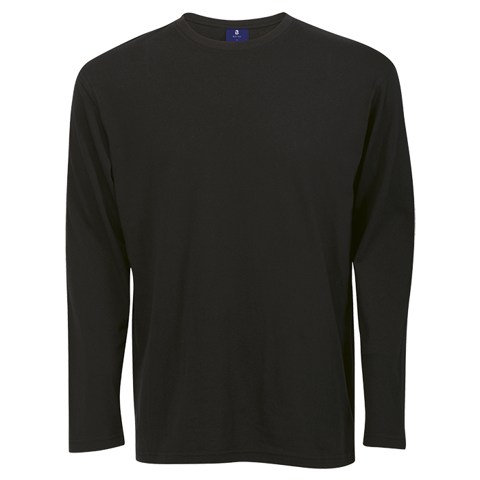 145g SG-Econo Long Sleeve T-Shirt Crew Neck - Black