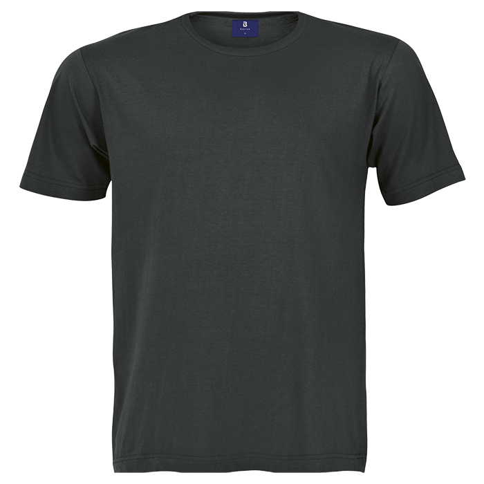 Biodegradable Cotton Crew Neck T-Shirt - Charcoal