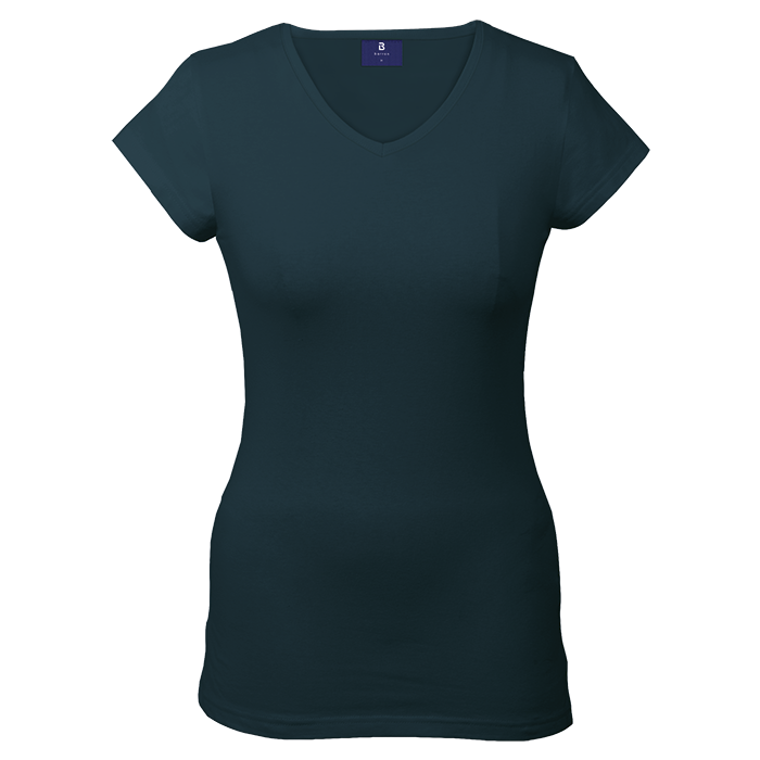 170g Essential V-Neck Slim Fit Ladies - Navy