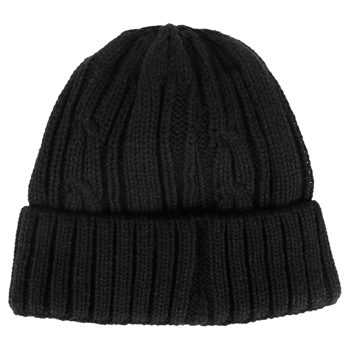 Cable Knit Beanie - Black