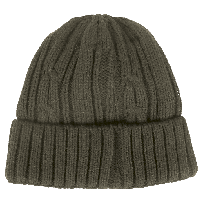 Cable Knit Beanie - Fatigue
