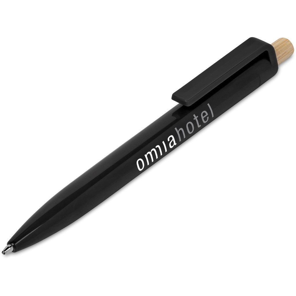 Altitude Tickit Recycled Plastic & Bamboo Ball Pen - BLACK