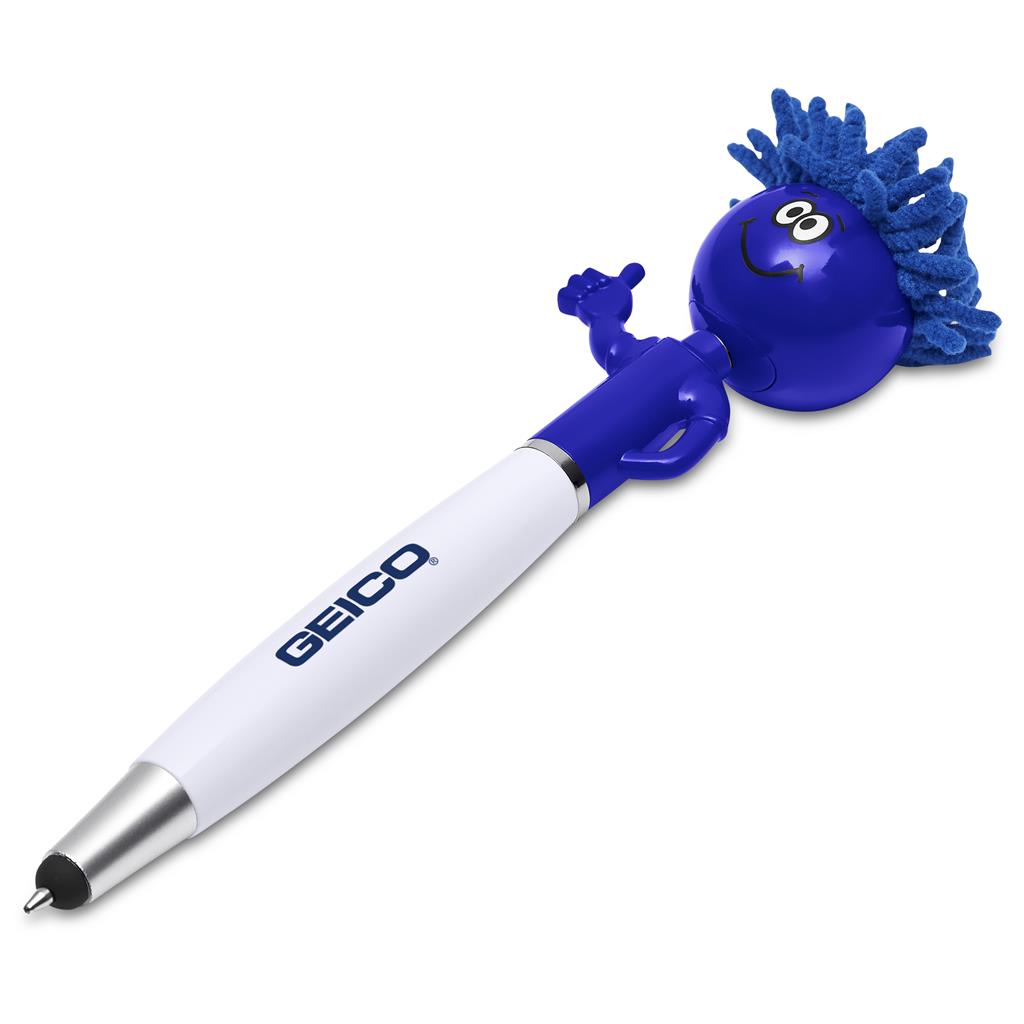 Altitude Moptopper Thumbs-Up Stylus Ball Pen & Screen Cleaner - BLUE