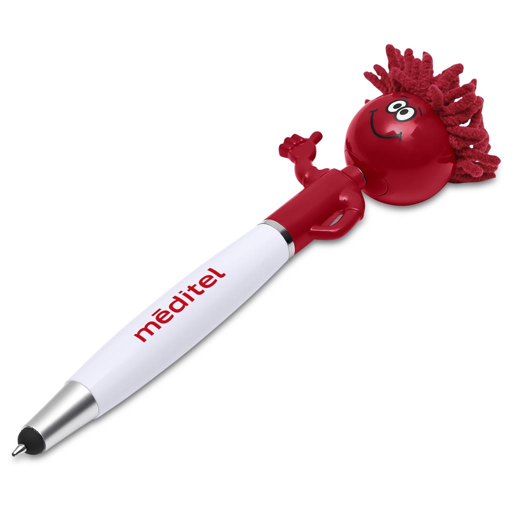 Altitude Moptopper Thumbs-Up Stylus Ball Pen & Screen Cleaner - RED