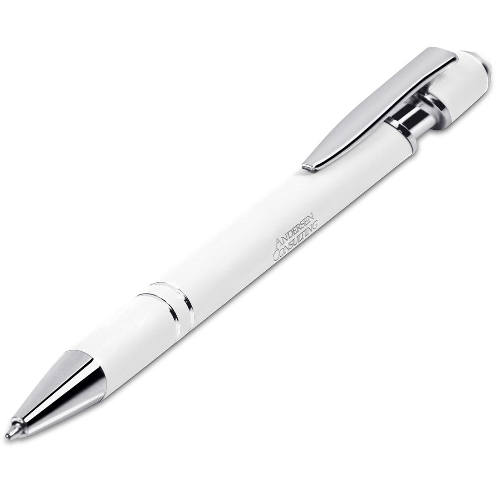 Altitude Fanfare Stylus Ball Pen - SOLID WHITE