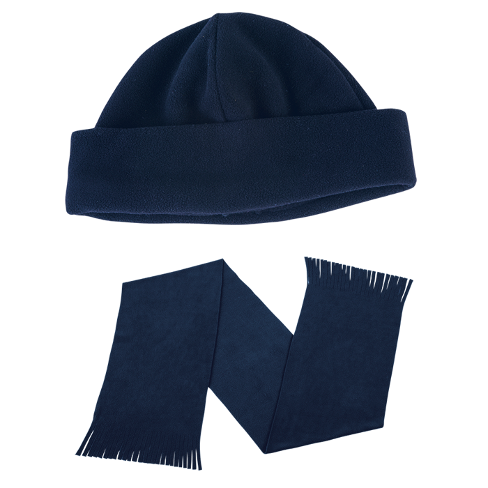 Glacier Scarf and Beanie Set - Navy